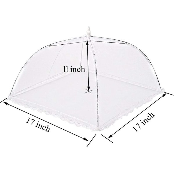 (6-pack) Stort och högt 17x17 popup-mesh matöverdrag Tältparaply för utomhusbruk, skärm szq
