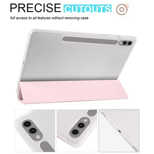 Etui til Samsung Galaxy Tab S10+ med Penholder Tri-Fold Stativ Tablet Beskyttelse Auto Vågn/Sov_tfrf