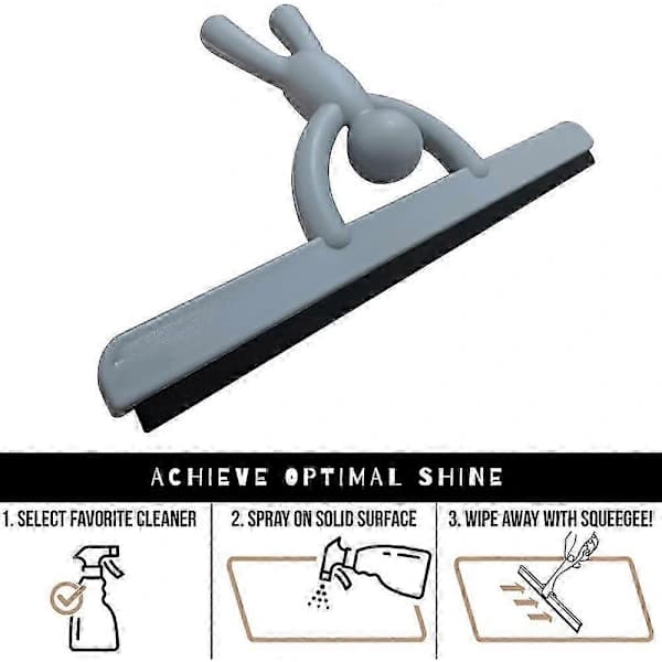 Shower squeegee, Creative window squeegee for bathroom/car window glass/mirror/kitchen cleaning, Shower wall SZRH A-C [DB]