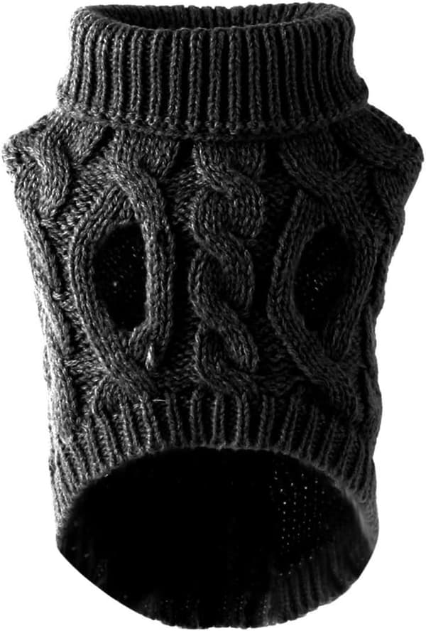 Trendy striped dog sweater warm coat knitted wool