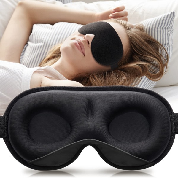 Nattmask, 3D-viktad sömnmask för män och kvinnor, Ögonmask Cover för sömn Blockerande ljus för mörka ringar och ögon szq