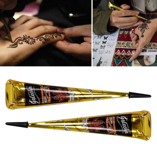 4 st Kaveri Mehendi Henna Tattoo Mörkbrun Mehendi Cones Mix G 25gA One-size 4stk