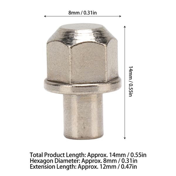 8 stk. RC Hex hjulmøtrik Universal 12 mm drivadapter forlænger kolonne i rustfrit stål