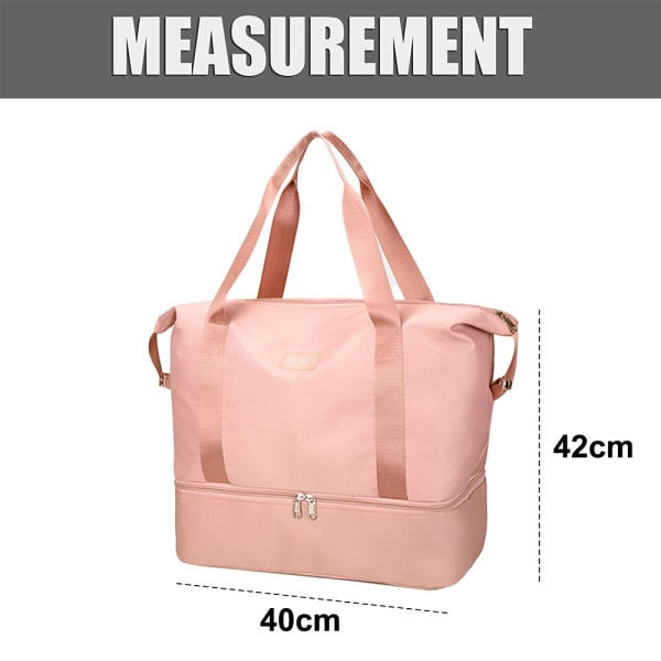 Dames Rejsetaske, Stor Udvidelig Weekendtaske Pink