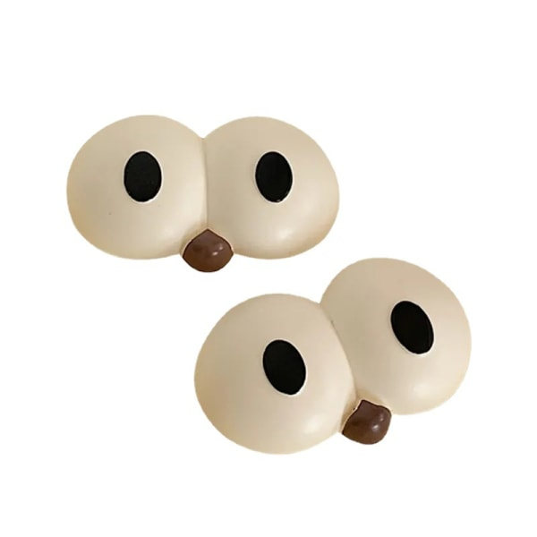 2 stk. 3D Clog Sandaler Ornament (store sjove øjne), Skoberlocker, Søde Skoprydnader til Clogs Sko Armbånd DIY