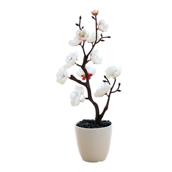 CDQ Liten plommonblom bonsai dekoration blomma hem dekoration