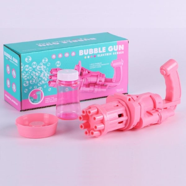 Såpbubbelpistol såpbubbelmaskin bubble gun 1 st rosa