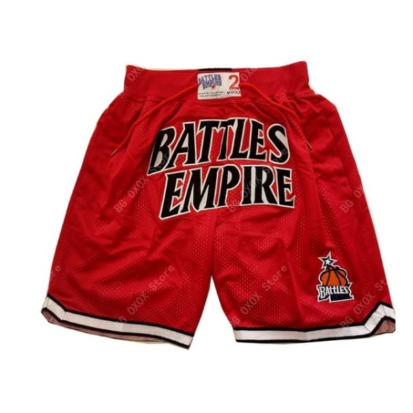 2023 nye basket BATTLES shorts utendørs sport strandshorts rød 3XL zdq