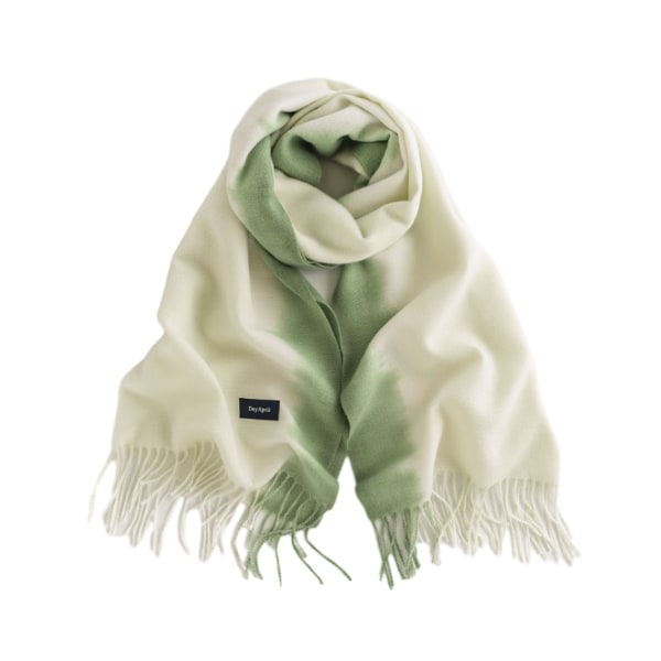 CDQ 1 Gradient tørklæde Elegant vintersjal Faux Cashmere tørklæde