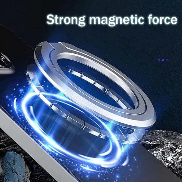 MagSafe Telefonringholder, Avtakbart Magnetisk grep med Fingerstøtte og Sterk Magnet, Mørkegrå
