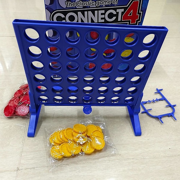 Gaming Connect 4 Klassisk Gitter 4 på stribe Spil Børn Strategi Brætspil for 2 spillere