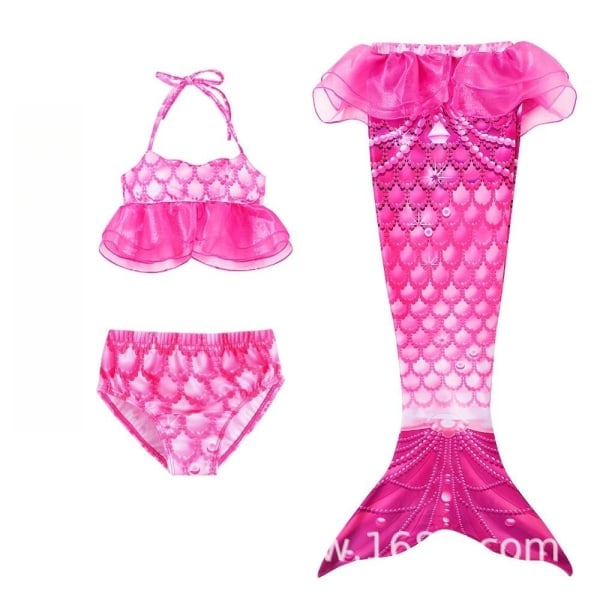 Havfrue Badedragt Bikini Mermaid Tail Pige Lilla 100 100