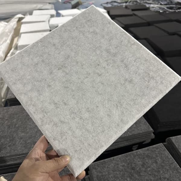 Akustikpanel 12-pak 30x30cm Selvklæbende Lydisolerende Vægpanel Polyester_TF_TF Ljusgrå 12 st