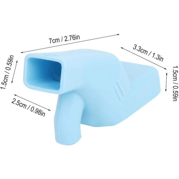 Kranförlängare Vattensparande silikon Kranpipförlängare Bedårande kranförlängare Handtvättverktyg för barn (2st, blå) zdq