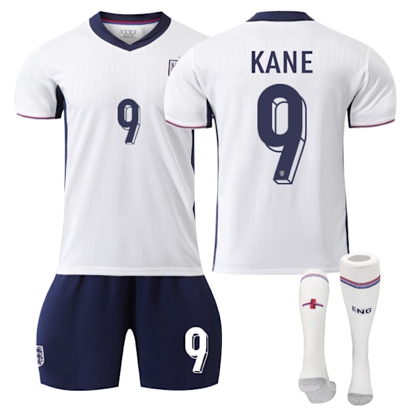 2024-2025 UEFA England No.9 Trøjesæt NO.9 Kane NO.9 Kane 20(115-125cm)