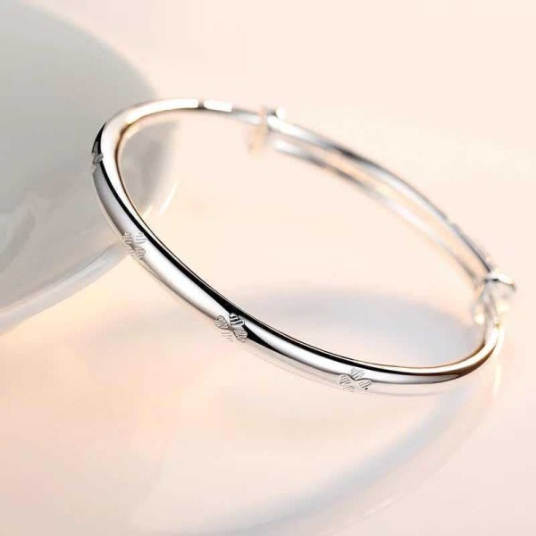 925 sterling sølv romantisk Lucky Clover armbånd armbånd til kvinder zdq