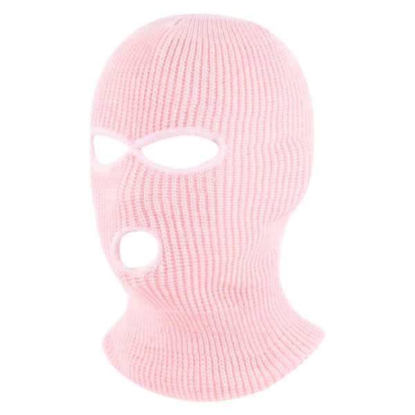 1. Broderi Balaclava Ulkona Lämmin Hattu 3-reikäinen Hiihtohattu Musta