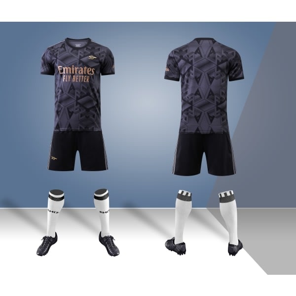 22-23 Arsenal musta Lasten Aikuisten Jersey Harjoitus Jersey Puku Saka NO.7 Aikuiset lapset Mukavuus uusin Odegaard NO.8 20