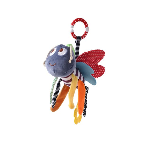 Soft Cotton Plush, Colorful Hanging Figures, Hand and Wrist Strength, Spiral Stroller Toy With Solid Ring For Easy Stroller Attachment