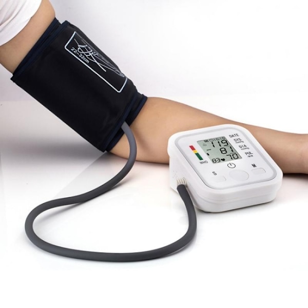 Överarmsblodtrycksmätare Automatisk Vit Vit White