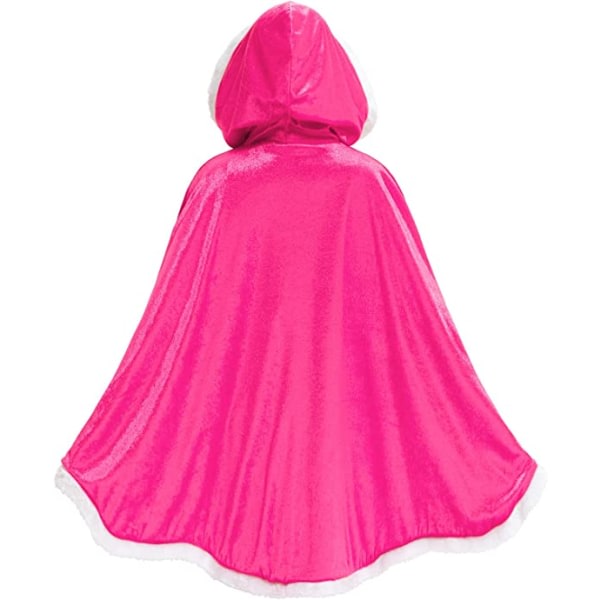 CDQ Princess Hooded Cape Cloak-drakt (rosa for høyde 120cm-130cm)