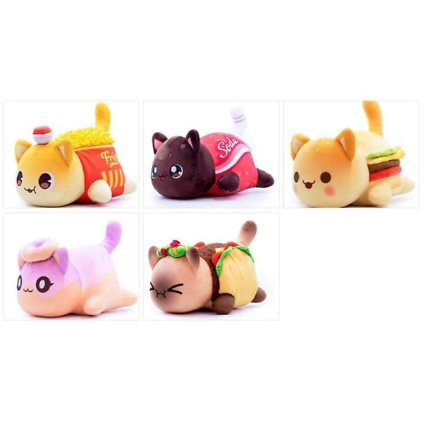 Aphmau Meemeows plys kattedukke blød kramme bamse - Perfekt 5pcsSet 5pcsSet