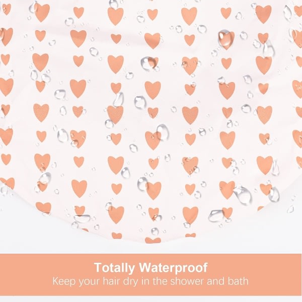 Återanvändbar cap för kvinnor med långt hår. Vattentäta stora duschmössor