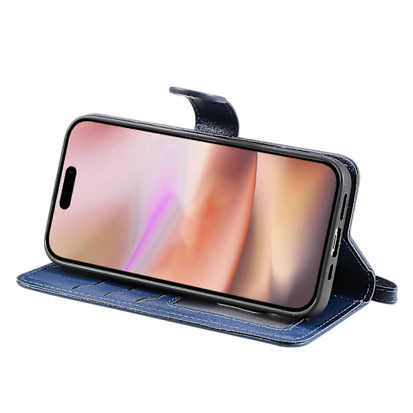 For iPhone 16 Plus Case PU Leather 2 in 1 Wallet Phone Case Magnetic Detachable Blue