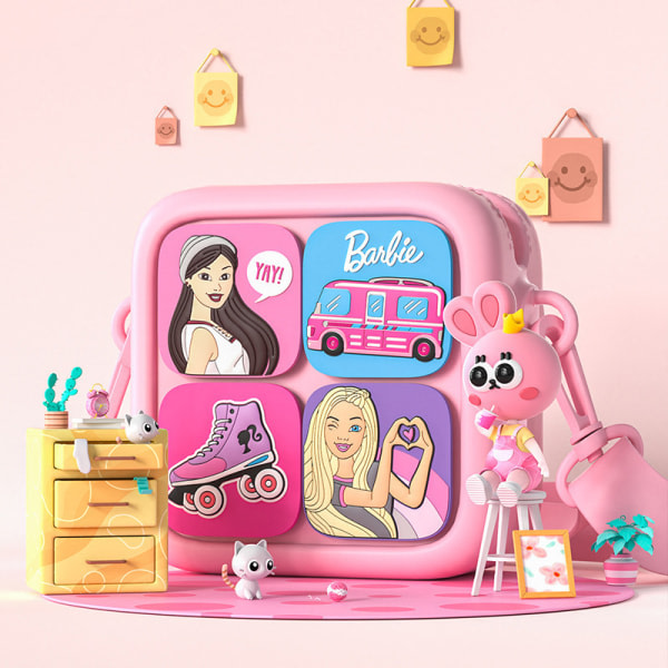 CDQ Barbie-tema One Shoulder Backpack Fashion Messenger Bag for barn