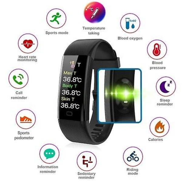 Smart Watch Fitness Tracker käsivarsinauha kroppstemperatur Watch Smart Sports käsivarsinauha