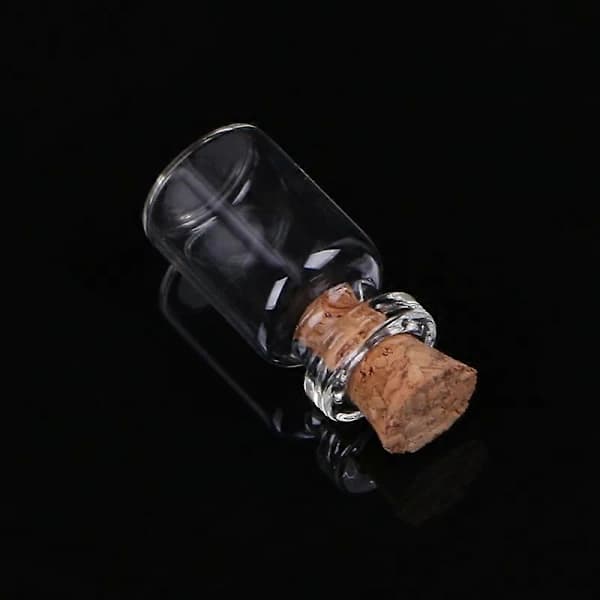 10 pcs Mini Wish Glass Bottle with Cork Pendant
