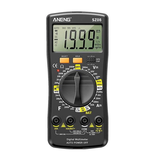 Aneng Sz08 Digital Multimeter Ultratynd Lomme Professionel Multimeter Auto Voltmeter Ac Dc Modstand zdq