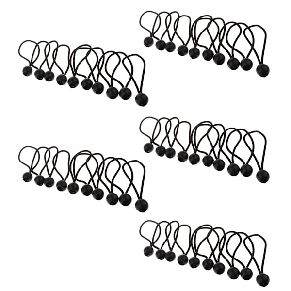 50 stk 162 mm 5 mm kraftige kule strikk tauer elastiske tau for å sikre baldakin telt presenning WHITE
