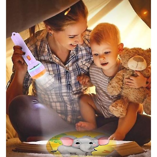 Barns tidig uddannelse Projektor Story Machine Bedtime Toy Ficklampa Toy
