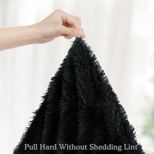 Set med 2 örngott 18x18, svart fluffigt örngott, lyxigt fyrkantigt sofffodral i fuskpäls, soffa, vardagsrum, sovrum, utan örngott