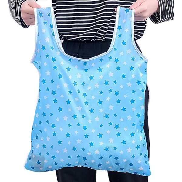Pieces Foldbare Tasker - 190T Polyester - 26g Hver - Foldes Sammen i Taske (Tilfældig Farve)