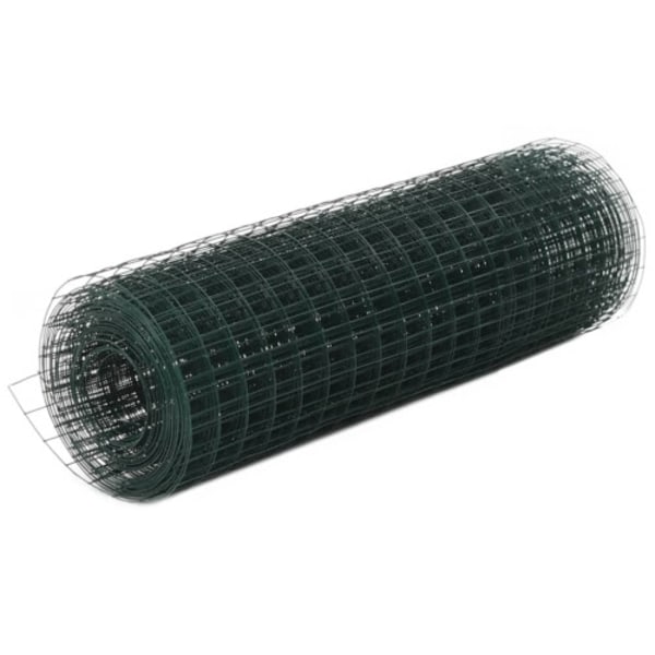 Hönsnät stål med PVC-beläggning 10x0,5 m grön 500