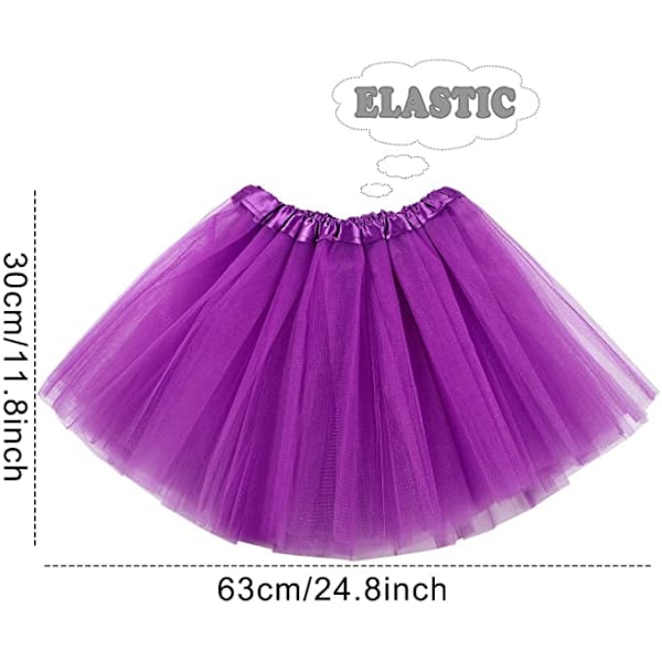 6 st tyllkjol flicka tyllkjol tutu barn tyllkjol dans, ZQKLA