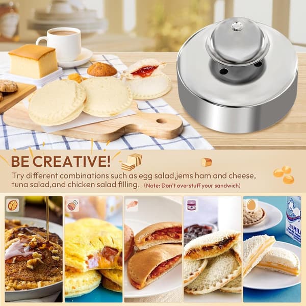 Sandwichkutter og -forsegler - Rustfritt stål, for barn - Sandwichmaker, kakeform - for toast, brød