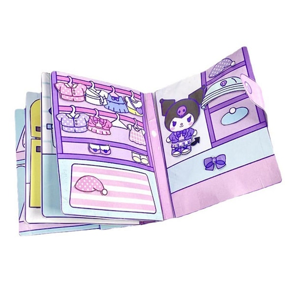 Diy Stillebog Sanrio Doudou Bok Pædagogisk Kuromi Hjemmelavet Bo - Perfet A one-size