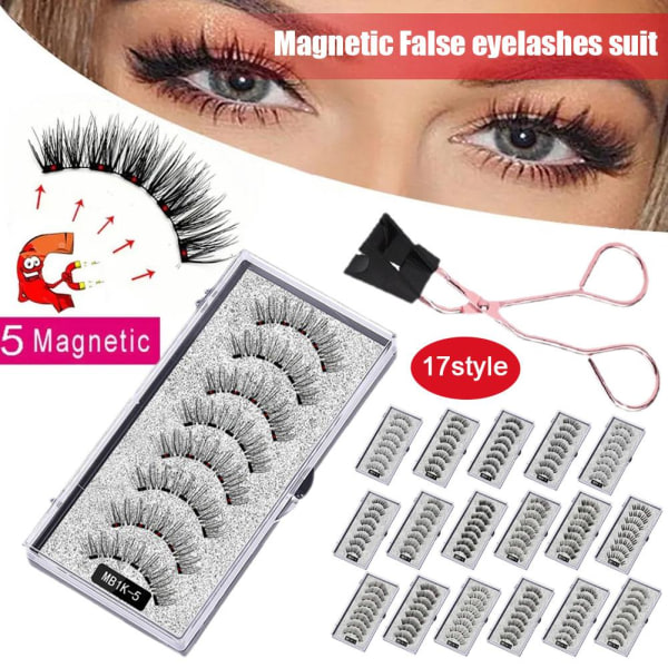 Återanvändbar magnetisk ögonfranssats med pincettlim Vattentät MB10K pinseteillä