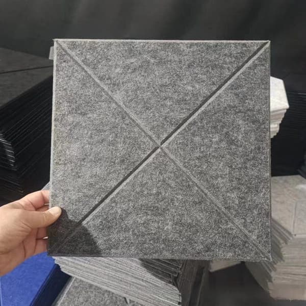 12 Akustikkpaneler – Selvklebende Lydabsorberende Paneler 30×30cm, Veggpaneler i Polyester for Akustikk & Dekorasjon_TF_TF Ljusgrå