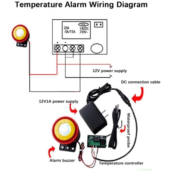 DC 12V digital termostat Digital temperatur for alle formål