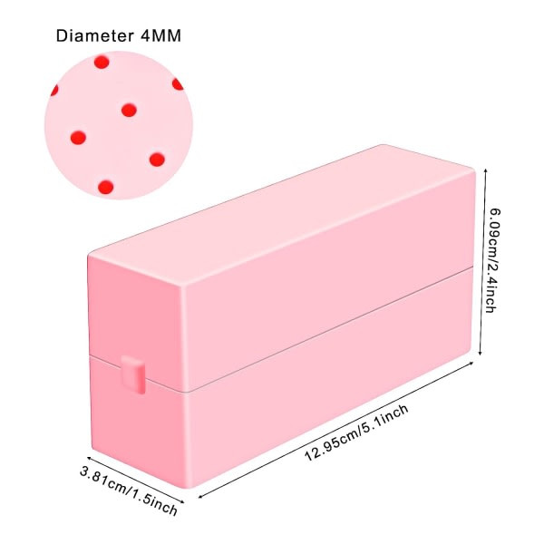 CDQ Spikborrhållare Dammtät stativ Displayer Organizer Behållare 30 hål manikyrverktyg (Inkluderar inte nagelborr, rosa) Rosa