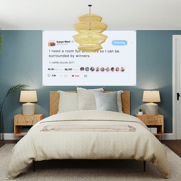 Tweet Flaggvegg Flaggbanner Kanye West