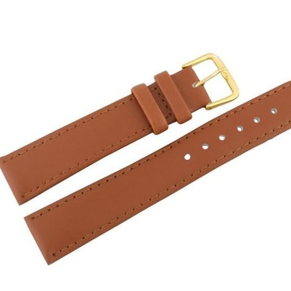 Stilsäkert Hållbart Klockarmband i PU-Läder Brun Brun 14MM