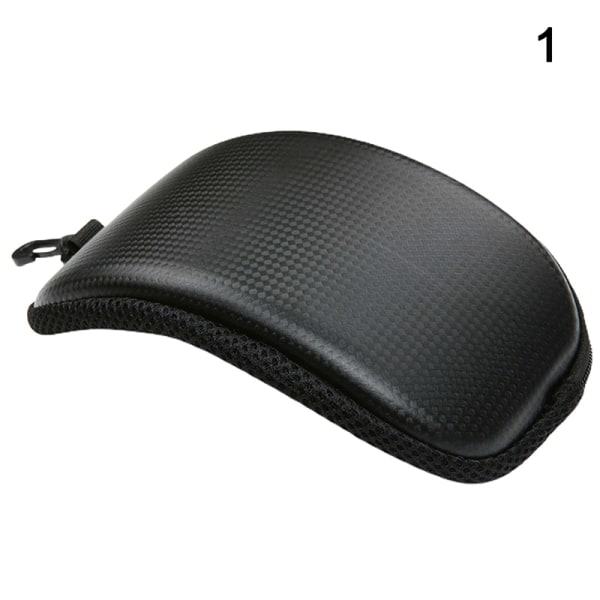 Ski Goggle Beskyttelsesetui Motorcykel Brilleboks Opbevaring Lynlås Sort onesize