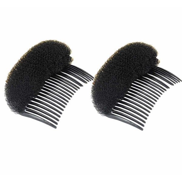 2 kpl viehättävää volyymiponnaria Hiusharja Do Beehive Hair Stick B Musta