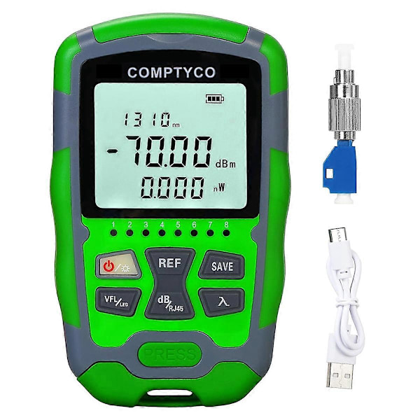 Mini Oppladbar Portabel Fiberoptisk Kabeltester med RJ45 Nettverkstesting MC70-VFL 30KM Fiber O