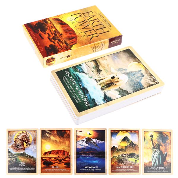 Earth Power Oracle Cards Tarot Prophecy Divination Deck Enterta Flerfärgad en one size